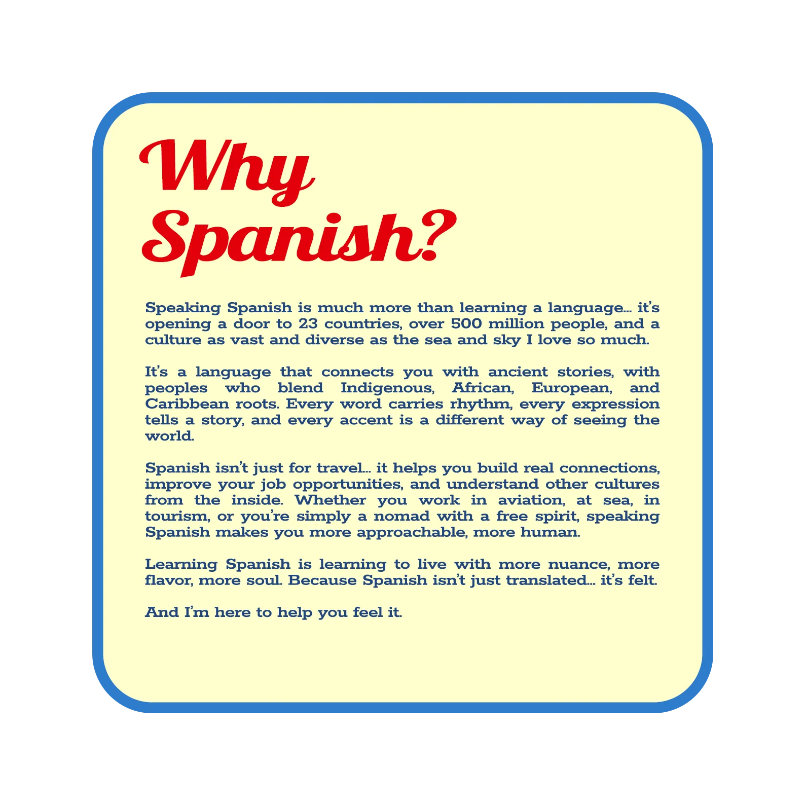 Why Spanish? (English)